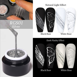 SPIDER GEL - REFLECTIVE GLITTER SILVER