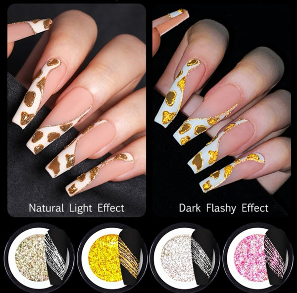 SPIDER GEL - REFLECTIVE GLITTER GOLD