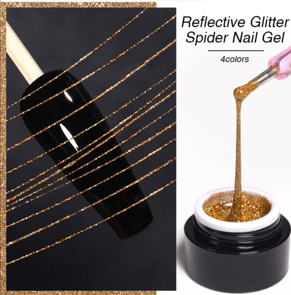 SPIDER GEL - REFLECTIVE GLITTER GOLD