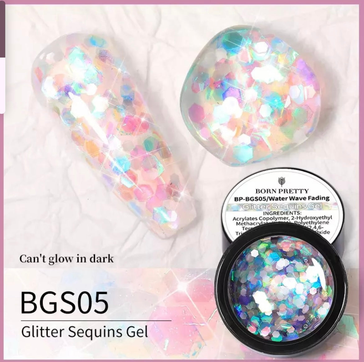 GLITTER LUMINOSO EFECTO REFLECTIVO BGS05